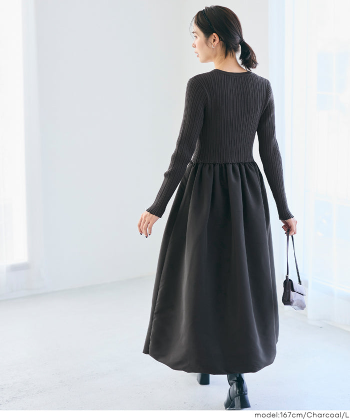 Knit docking balloon dress