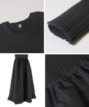 Knit docking balloon dress