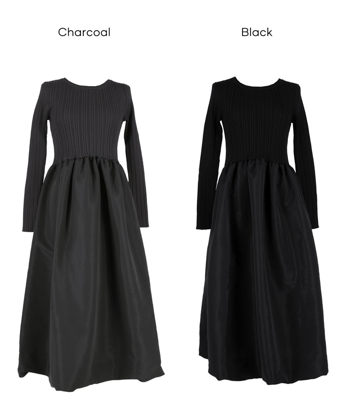 Knit docking balloon dress