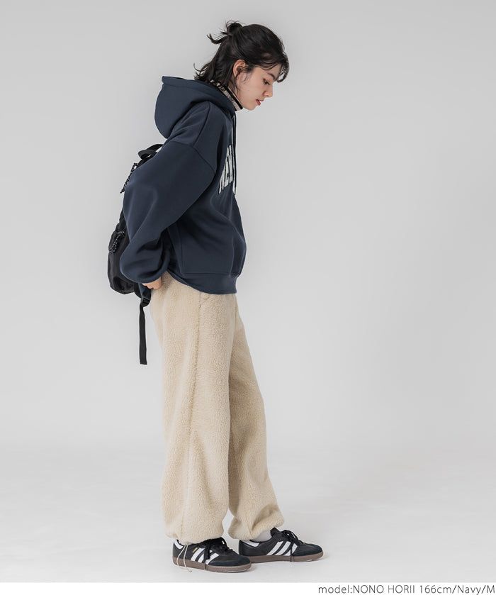 Sagara embroidery brushed lining hoodie