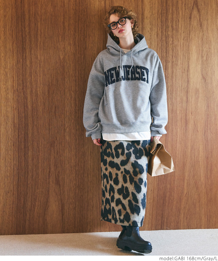 Sagara embroidery brushed lining hoodie