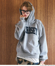 Sagara embroidery brushed lining hoodie