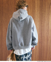 Sagara embroidery brushed lining hoodie
