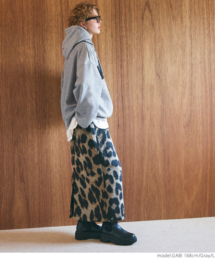 Sagara embroidery brushed lining hoodie