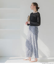 Wear a round neck long-sleeved short-sleeved hole shirt