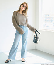 Wear a round neck long-sleeved short-sleeved hole shirt