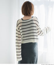 Wear a round neck long-sleeved short-sleeved hole shirt