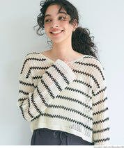 Wear a round neck long-sleeved short-sleeved hole shirt