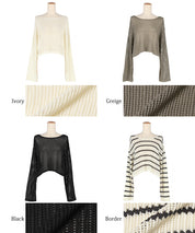 Wear a round neck long-sleeved short-sleeved hole shirt