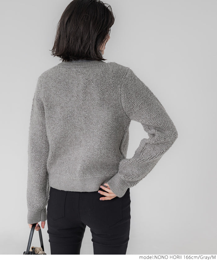 Gold button loop knit cardigan