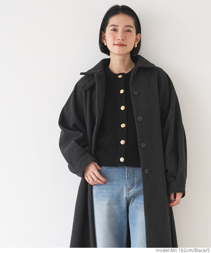 Gold button loop knit cardigan