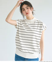 French Sleeves Turtleneck Light Knit Top
