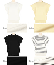 French Sleeves Turtleneck Light Knit Top