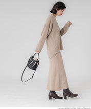 V-neck knit & camisole dress set