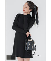 Ribbed knit mini dress