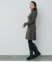 Ribbed knit mini dress