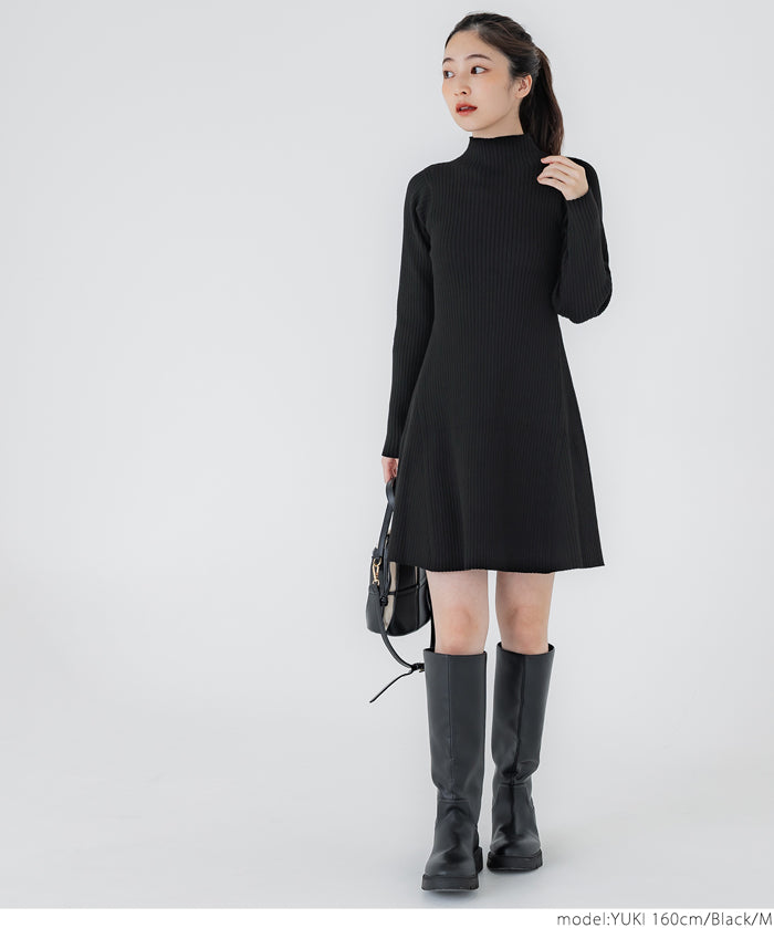 Ribbed knit mini dress