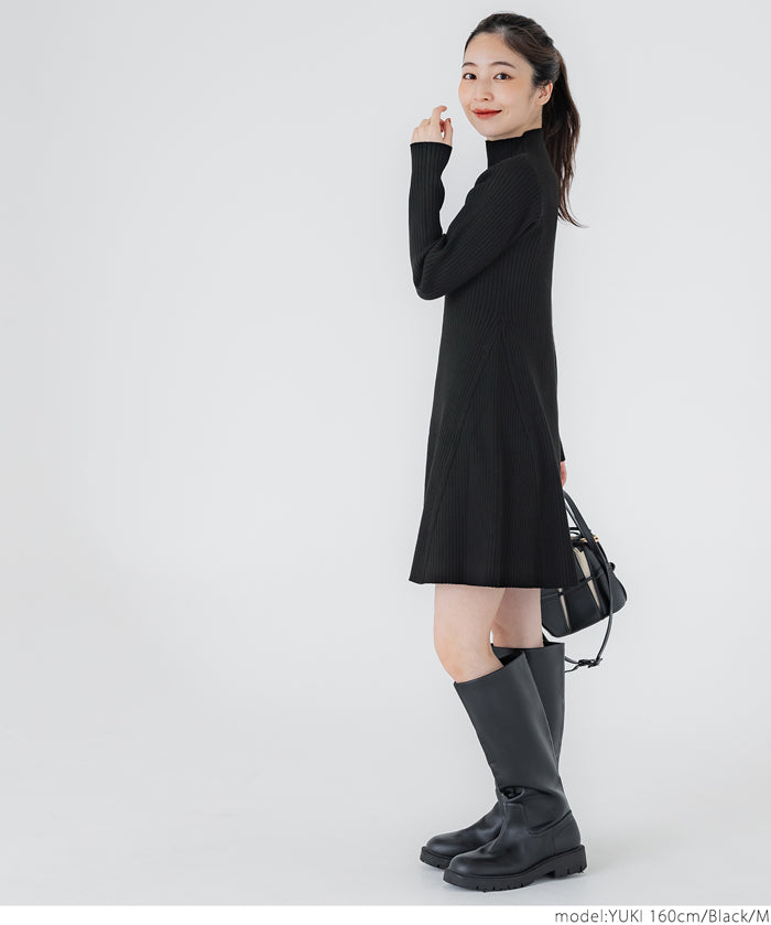 Ribbed knit mini dress