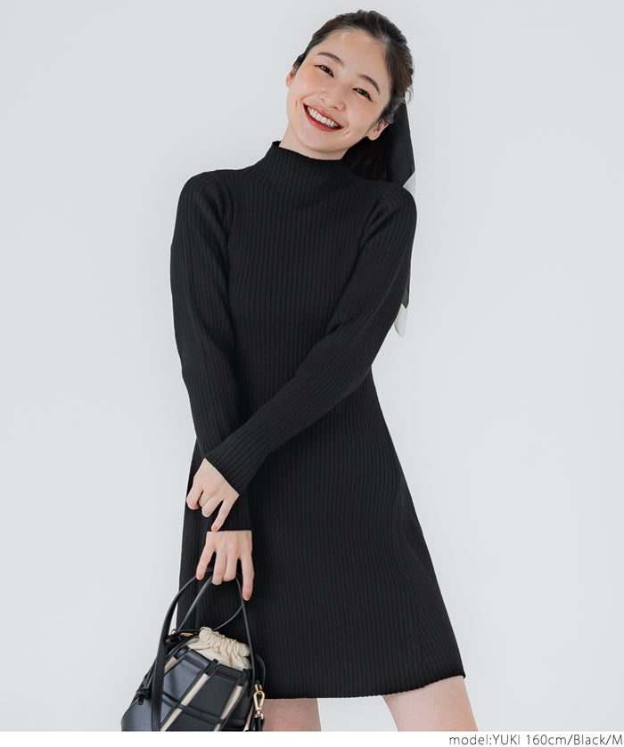 Ribbed knit mini dress