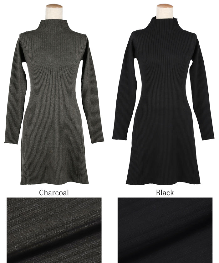 Ribbed knit mini dress