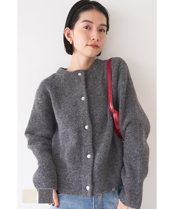 Double-face knit cardigan