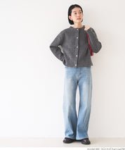 Double-face knit cardigan