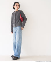 Double-face knit cardigan