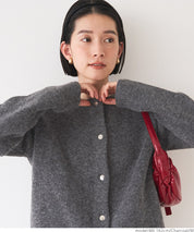 Double-face knit cardigan