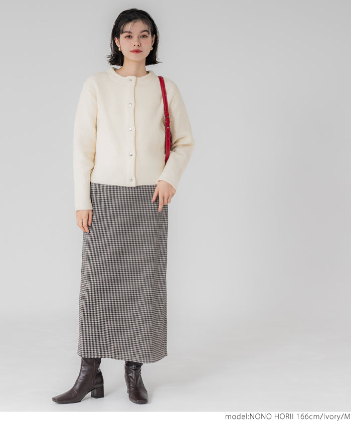 Double-face knit cardigan