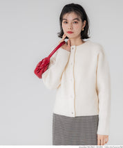 Double-face knit cardigan