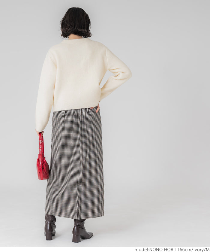 Double-face knit cardigan