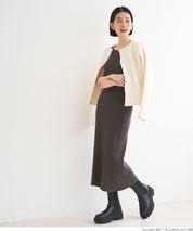 Double-face knit cardigan