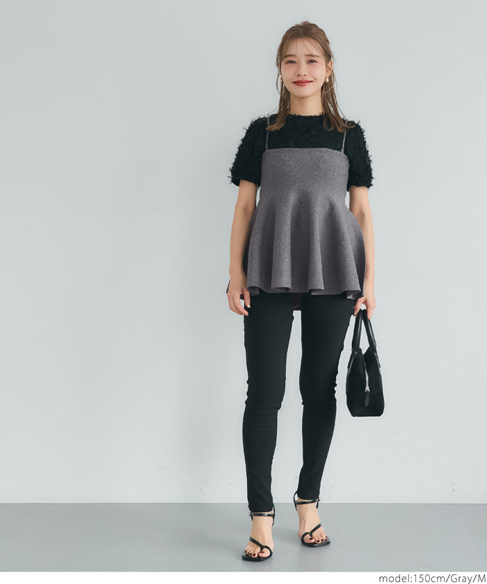 Lightweight and fluffy two-way strapless tube top