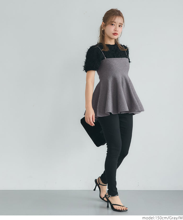 Lightweight and fluffy two-way strapless tube top