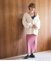 Mohair-style knit cardigan