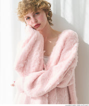 Mohair-style knit cardigan