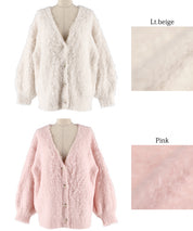 Mohair-style knit cardigan
