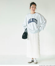 Puffy jacquard I-line skirt