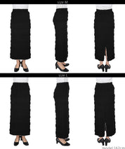 Puffy jacquard I-line skirt