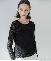 Japanese style lace see-through inner top