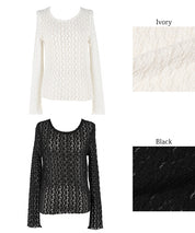 Japanese style lace see-through inner top