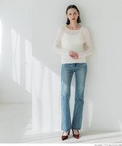 Japanese style lace see-through inner top