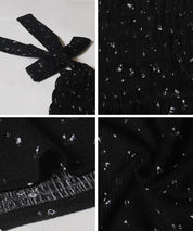 Willow Texture Japanese Slim Bow Dress