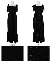 Willow Texture Japanese Slim Bow Dress