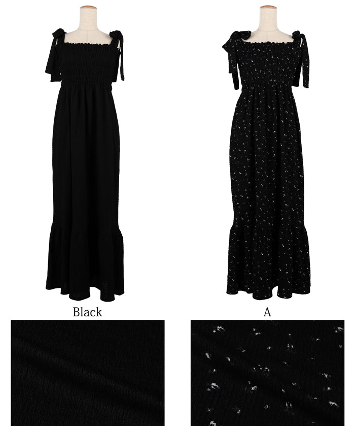 Willow Texture Japanese Slim Bow Dress