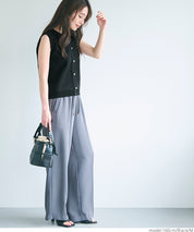 Chanel style gold button sleeveless knitted vest