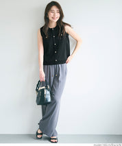 Chanel style gold button sleeveless knitted vest