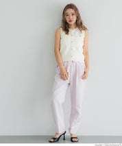 Chanel style gold button sleeveless knitted vest