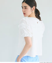 Temperament lotus leaf decoration short sleeve top