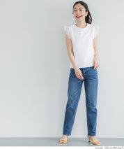 Temperament lace cuffs sleeveless shirt